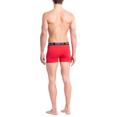 Replay Homme Boxers, Paquet De 2 - Trunks, Coton Stretch Noir L (Large)