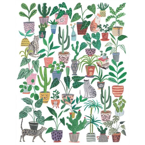 Cats And Plants - Puzzle 500 Pièces