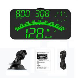 compatibles Odomètre tête haute G10 universel HUD GPS affichage LED pare- brise projecteur compteur de vitesse avec survitesse Fatigue conduite alarme