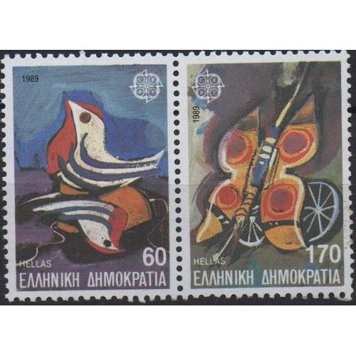 Grèce Timbres Europa 1989