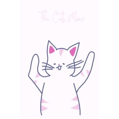 Notebook: The Cats Meow, Cute, Cat Lover Pastel Pink Journal