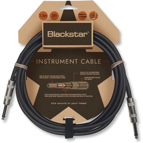 Câble d'instrument 6 m (20 pieds) Jack droit ¿ vers Jack droit ¿ pour basse/guitare électrique/électro-acoustique/clavier/ampli