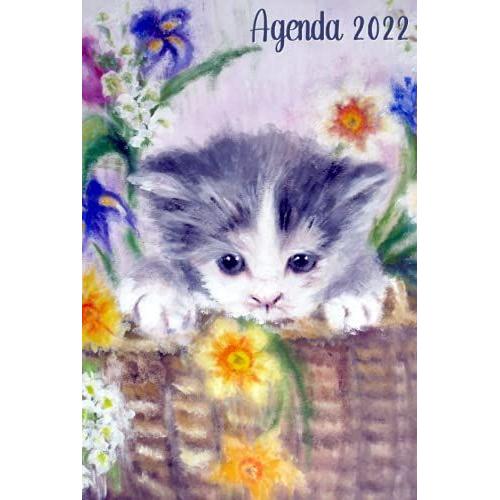 Agenda 2022: Agenda De Janvier À Décembre 2022 | 1 Jour Par Page | Couverture : Chaton Dans Un Panier Avec Des Fleurs | Cadeau Pour Les Mamans, Les ... Planning Mensuel, Congés Scolaires, ...