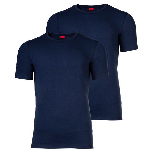 S.Oliver T-Shirt Homme, Lot De 2 - Basic, Col Rond, Uni Blanc M (Medium)