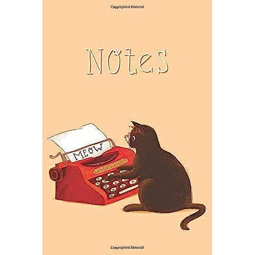 Notes: Funny Cat Types Meow: College Ruled Notebook Journal