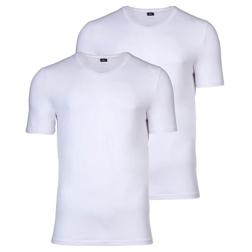 S.Oliver T-Shirt Homme, Lot De 2 - Basic, Col V, Uni Marine L (Large)