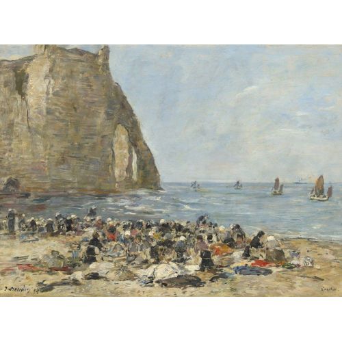 Eugène Boudin: Les Blanchisseuses De La Plage D'etretat, 1894 - Puzzle 2000 Pièces