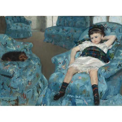 Mary Cassatt : Petite Fille Dans Un Fauteuil Bleu, 1878 - Puzzle 2000 Pièces