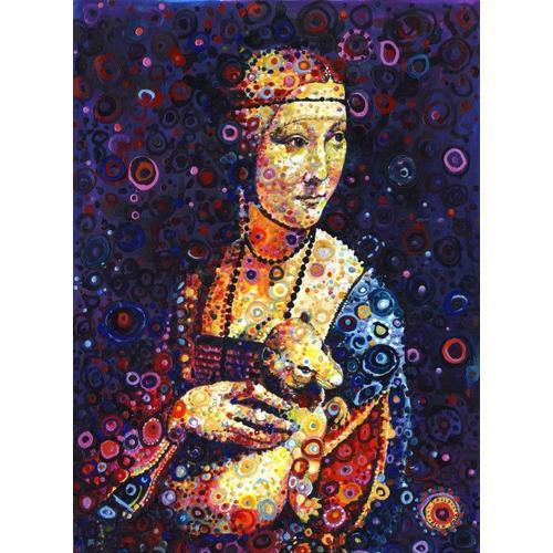 Leonardo Da Vinci: Lady With An Ermine, By Sally Rich - Puzzle 2000 Pièces