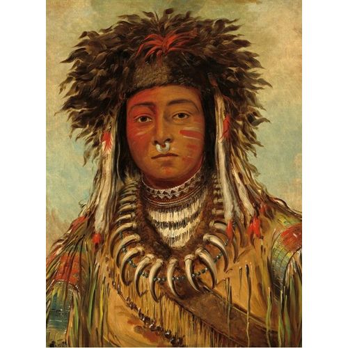 George Catlin : Chef Indien - Ojibbeway, 1843 - Puzzle 2000 Pièces