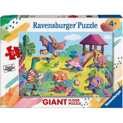 Puzzle Géant De Sol - Pièces Xxl - Dinosaures - 24 Pièces