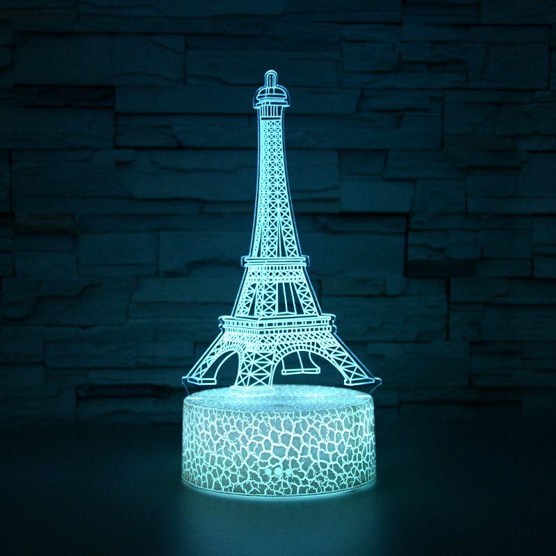Nice Dream Tour Eiffel Veilleuse Pour Enfants, Lampe Illusion 3D