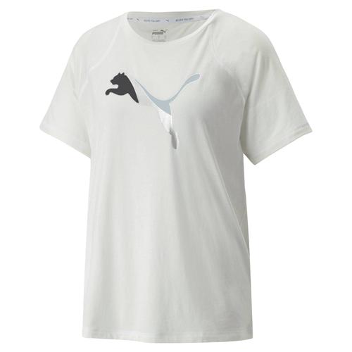 Puma T-Shirt Femme - Evostripe Tee, Col Rond, Manches Courtes, Uni Noir S (Small)