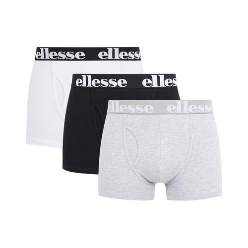 Ellesse Boxer Shorts Hommes Hali, 3-Pack - Fashion Trunks, Logo, Coton Stretch Noir 2xl (2x-Large)