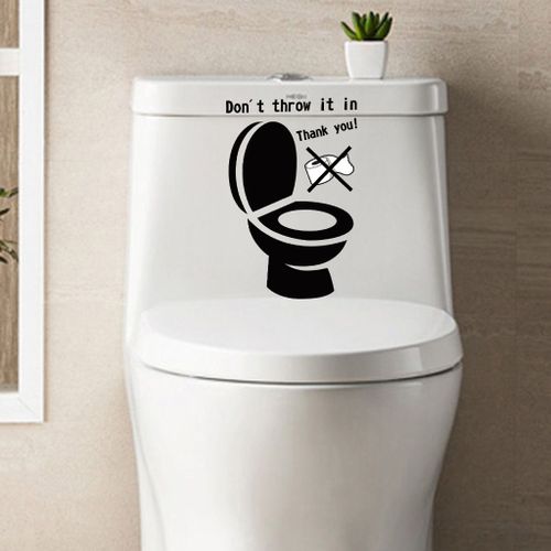 PVC givré autocollant, Sticker Mural Drôle pour WC, Salle de Bain, Cuisine, PVC, 1 Couleur, Taille Unique