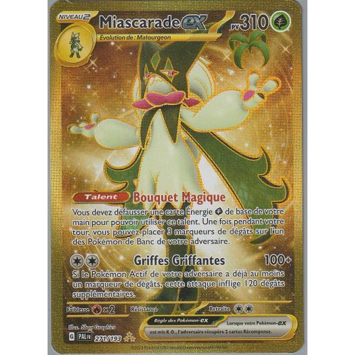 Carte Pokémon - Miascarade Ex - 271/193 - Secrète-Rare Gold - Ev2 Evolutions À Paldea