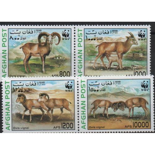 Afghanistan Timbres Espèces Menacées 1991