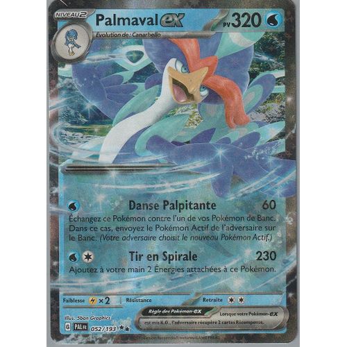 Carte Pokémon - Palmaval Ex - 052/193 - Ultra-Rare - Ev2 Evolutions À Paldea