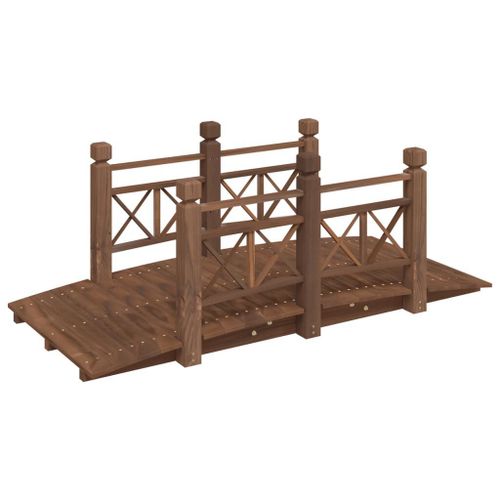 Pont De Jardin Avec Garde-Corps 150x67x56cm Bois Massif Épicéa Vidaxl Vidaxl