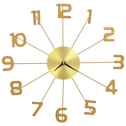 Horloge murale Métal 50 cm Doré vidaXL vidaXL