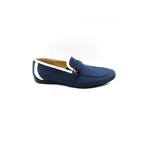 Mocassin Enfiler Bleu Homme