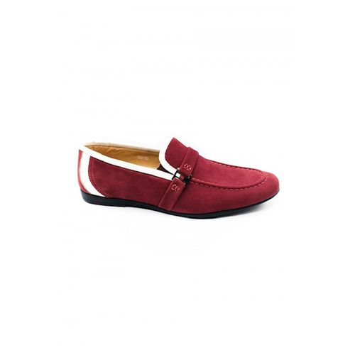 Mocassin Enfiler Rouge Homme