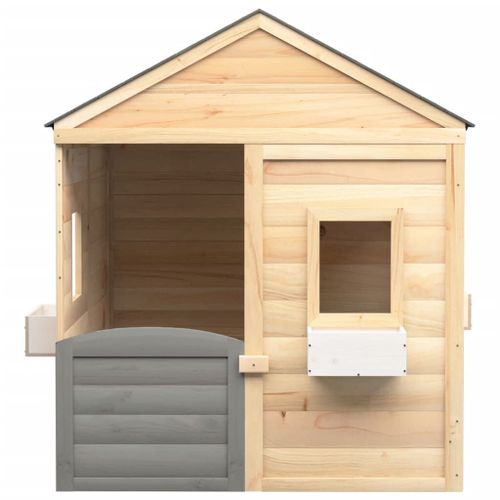 Maison De Jeux Et Porte Verrouillable/Fleurs Bois Massif Sapin Vidaxl Vidaxl