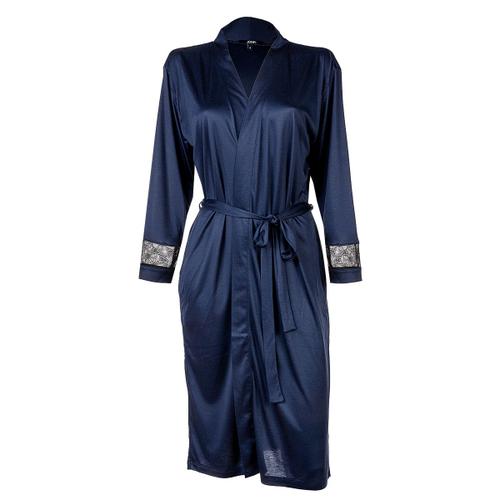 Joop! Peignoir Pour Donne - Kimono, Light Elegance, Unicolore Bleu Foncé Xl (X-Large)