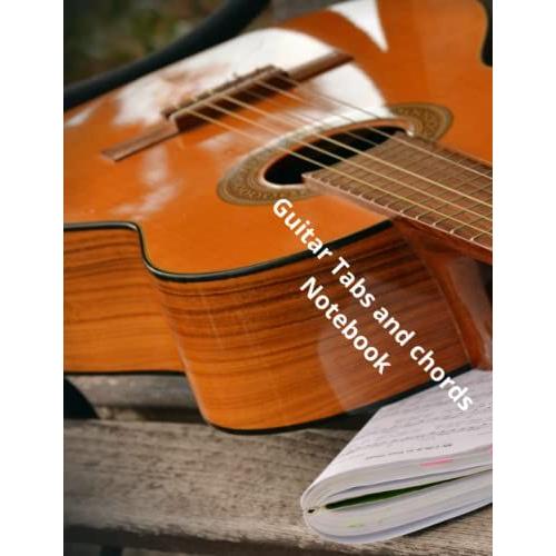 Guitar Tabs And Chords Notebook Abstract Art: Guitar Chord Diagrams
