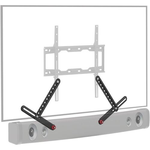 Support pour Barre de Son Universel, pour Montage au-Dessus ou au-Dessous du TV, pour 13-80 Pouces TV, Comprend Un kit de matériel, Poids Max. 6.5Kg, Installation Facile