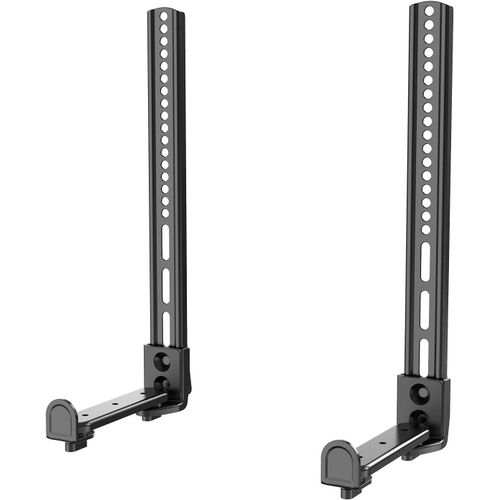 Support universel pour barre de son pour montage au-dessus ou sous la TV avec support de base antidérapant extensible de 1,6 à 7,2"", jusqu'à 15 kg Barre de son (SBR203), noir