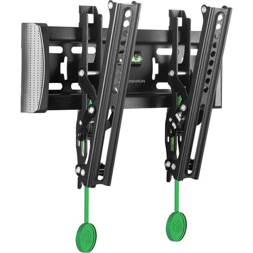 Support Mural TV Inclinable pour 17"" - 43"" TV, Accroche Television Mural Poids jusqu'à 36,4 kg - Fixation Murale TV Inclinable VESA 75x75 - VESA 200x200/Support Mural TV Extra Plat TM4-B Noir