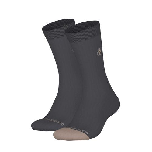 Scotch&soda Chaussettes Pour Hommes, Pack De 2 - Dip Toe Classic, Chaussettes Courtes, Coton, Uni Olive 39-42