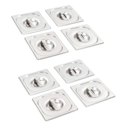 Couvercles de plateau 8 pcs GN 1/6 Acier inoxydable vidaXL