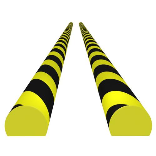 Protecteurs d'angle 2 pcs Jaune et noir 4x3x100 cm PU vidaXL vidaXL