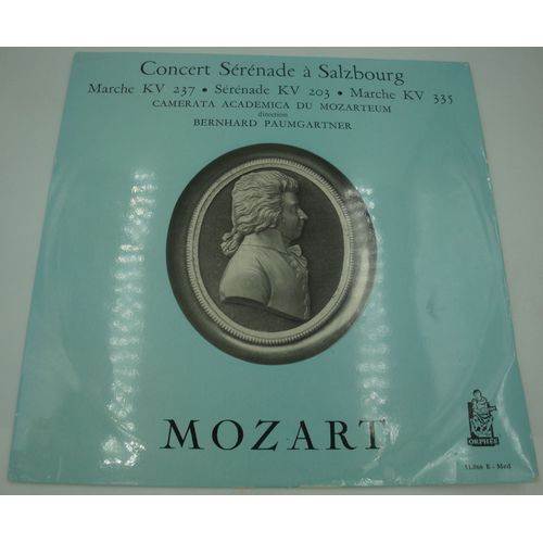 Paumgartner/Camerata Academica Du Mozarteum - Concert SRNade  Salzbourg - Mozart Lp OrphE
