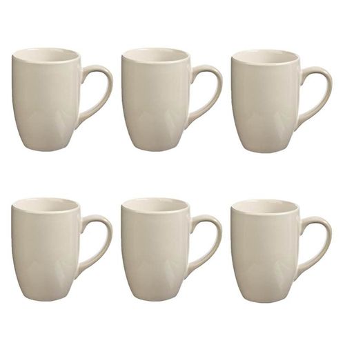 Lot De 6 Mugs "Colorama" 38cl Blanc