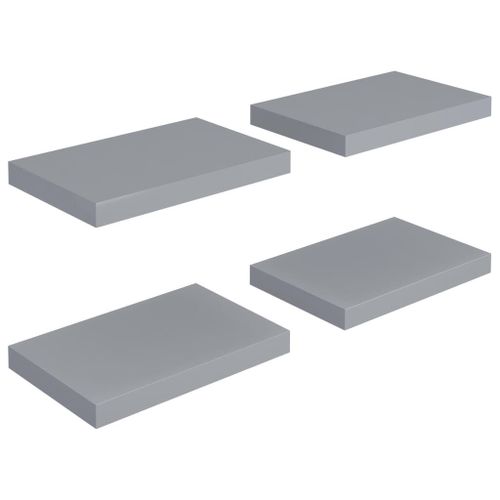 Étagères Murales Flottantes 4 Pcs Gris 40x23x3,8 Cm Mdf Vidaxl Vidaxl