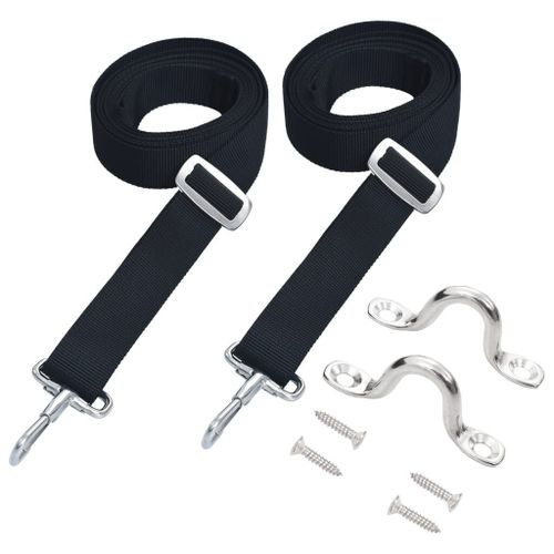 Sangles De Toit Bimini 2 Pcs Tissu Et Acier Inoxydable Vidaxl Vidaxl