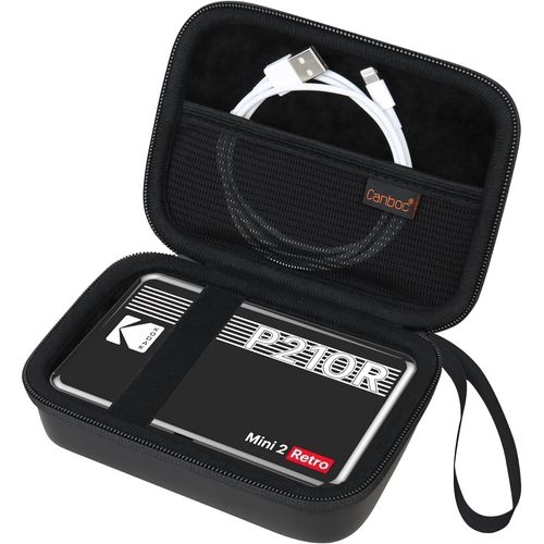 Étui de Transport pour imprimante Photo Portable Kodak Mini 2 Retro 4pass / Appareil Photo numérique instantané 2 en 1 Kodak Mini Shot 2 Retro 4pass, Noir
