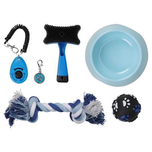 Ensemble De Jeu Et De Soins Pour Chien 6 Pcs Pets Collection