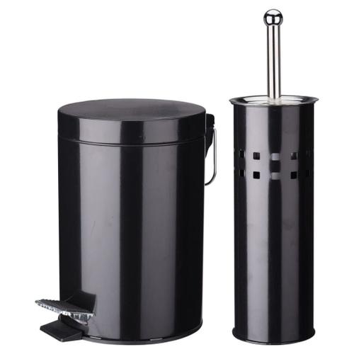 Ensemble de salle de bain 2 pcs Inox Noir Excellent Houseware