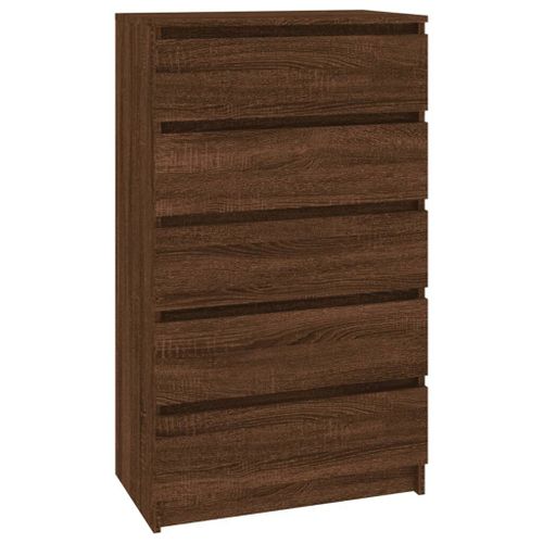 Vidaxl Commode Chêne Marron 60x36x103 Cm Bois D'ingénierie