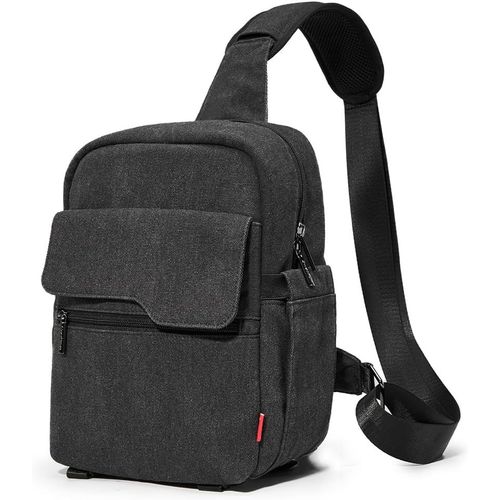 Sacoche pour Appareil Photo,Sacoche pour Appareil Photo étanche Petit Sac à bandoulière, Sacoche pour Appareil Photo Reflex,SLR/DSLR,Appareil Photo Compact,Noir,L