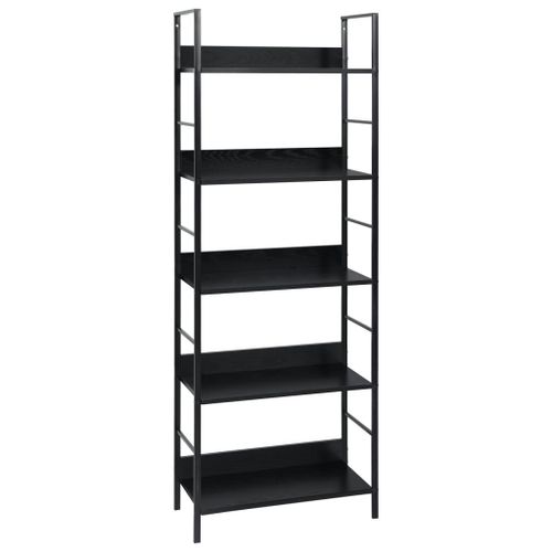 Bibliothèque À 5 Niveaux Noir 60x27,6x158,5 Cm Aggloméré Vidaxl Vidaxl