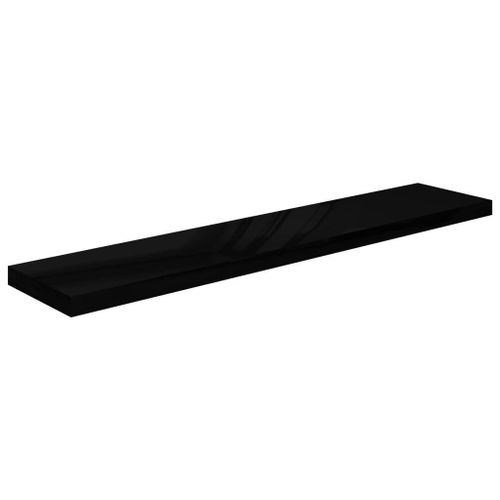Étagère Murale Flottante Noir Brillant 120x23,5x3,8 Cm Mdf Vidaxl Vidaxl