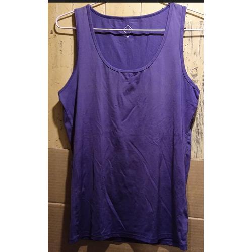 T-Shirt Femme - " Tex " - Violet - Sans Manches - Taille M