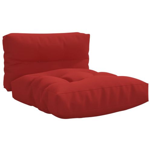 Coussins De Canapé Palette 2 Pcs Rouge Tissu Vidaxl Vidaxl