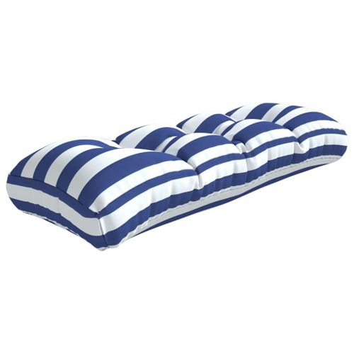 Coussin De Canapé Palette Rayures Bleues Et Blanches Tissu Vidaxl Vidaxl