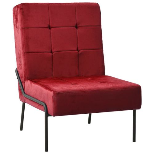 Chaise De Relaxation 65x79x87 Cm Rouge Bordeaux Velours Vidaxl Vidaxl